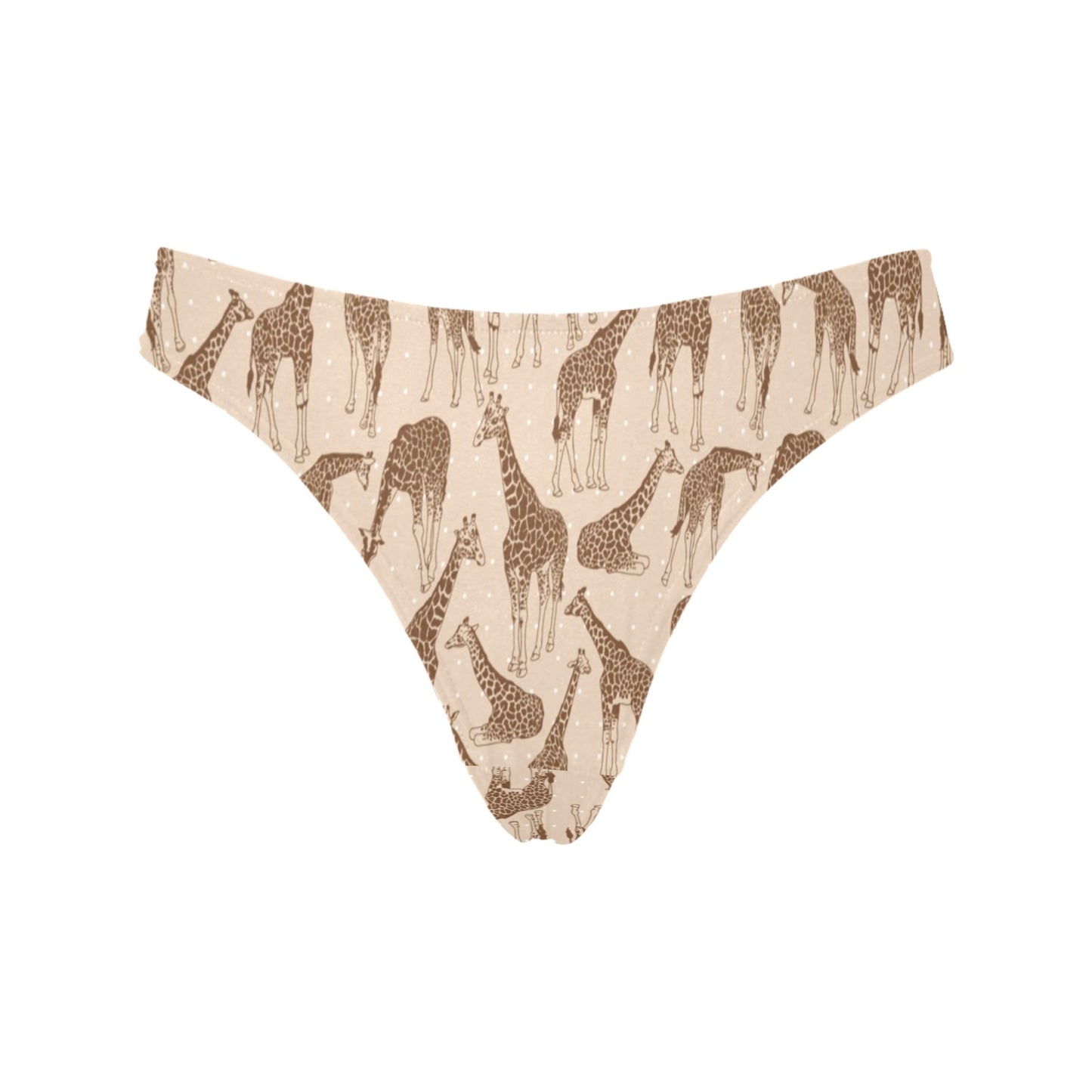 Giraffe Pattern Design Print Women's Thongs