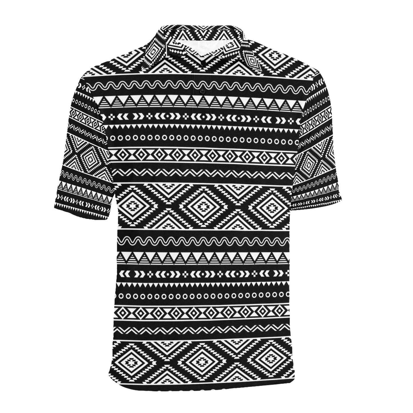 Tribal Pattern Print Design LKS301 Men Polo Shirt