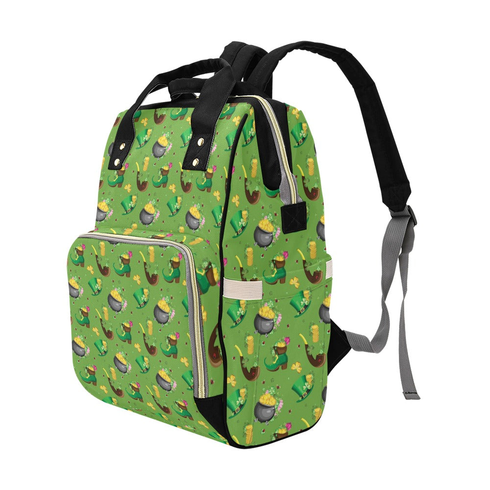 Shamrock Saint Patrick's Day Print Design LKS306 Diaper Bag Backpack