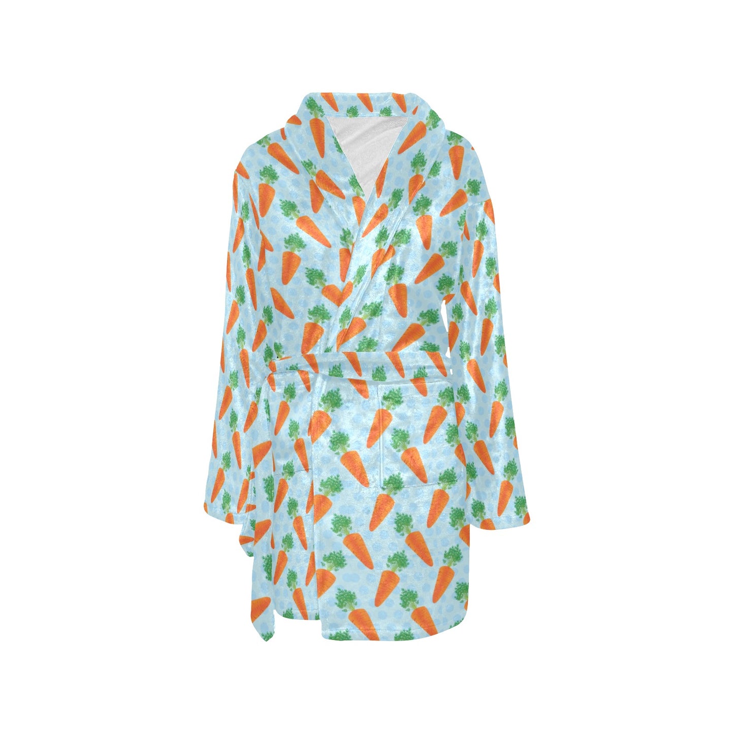 Carrot Pattern Print Design 01 Women's Fleece Robe