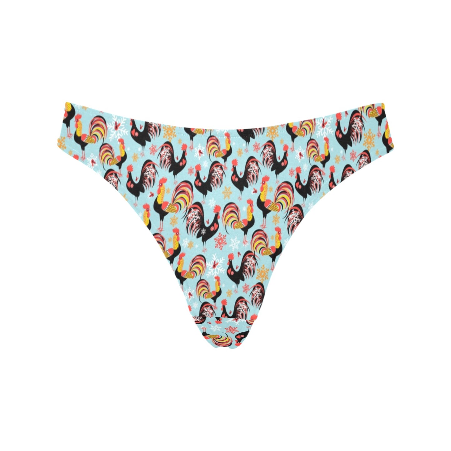 Rooster Themed Design Women's Thongs
