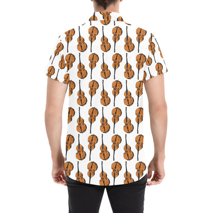 Cello Print Design LKS403 Men Short Sleeve Button Up Shirt