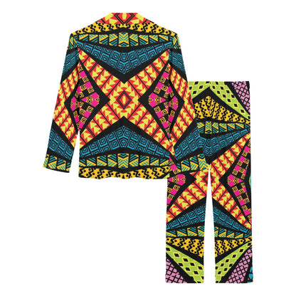 Kaleidoscope Pattern Print Design 05 Women's Long Pajama Set