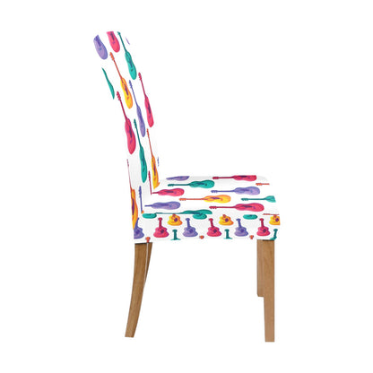 Acoustic Guitar Print Design LKS406 Dining Chair Slipcover