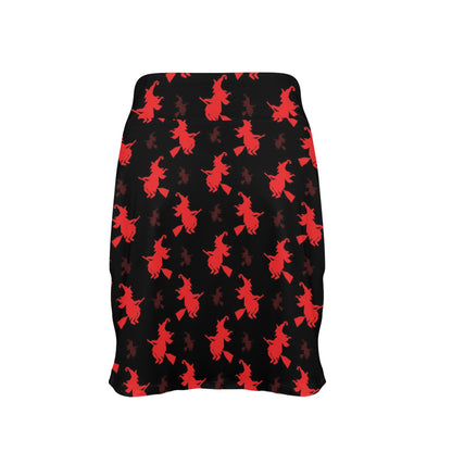Witch Print Design LKS308 17" Golf & Pickleball Skort with Pockets