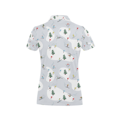 Ski Print Design LKS305 Women's Polo Shirt