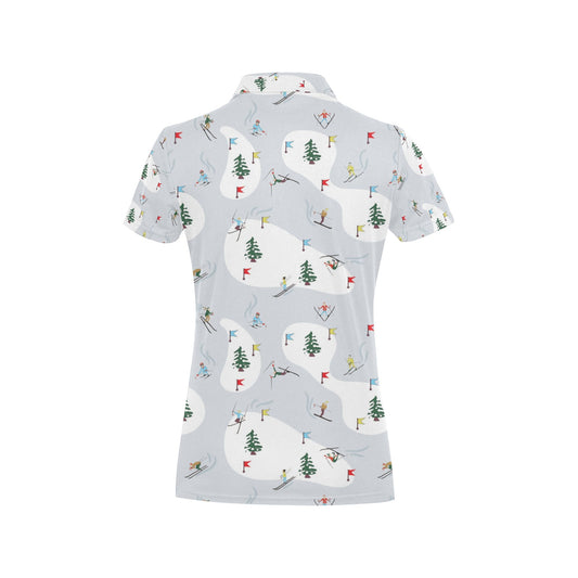 Ski Print Design LKS305 Women's Polo Shirt