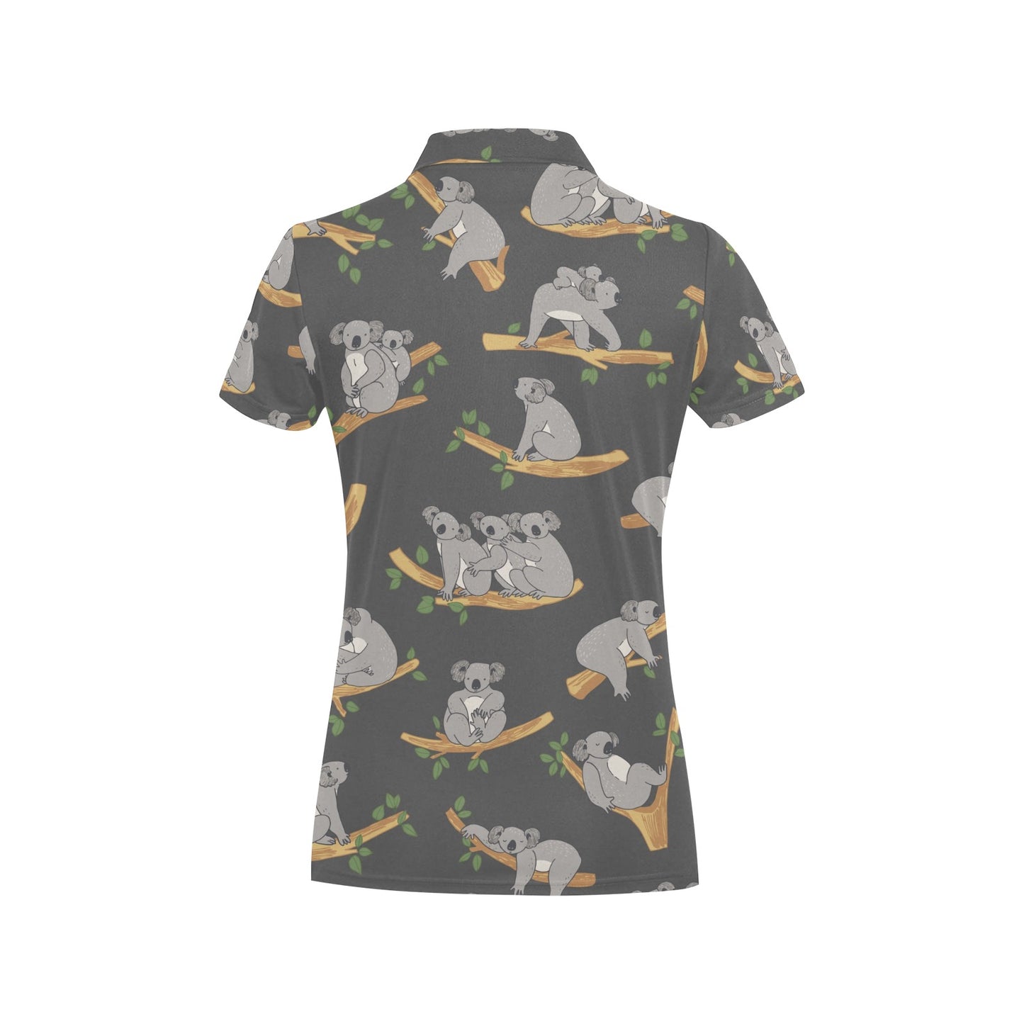 Koala Pattern Print Design 07 Women's Polo Shirt