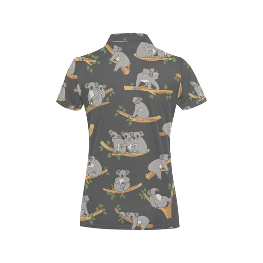 Koala Pattern Print Design 07 Women's Polo Shirt