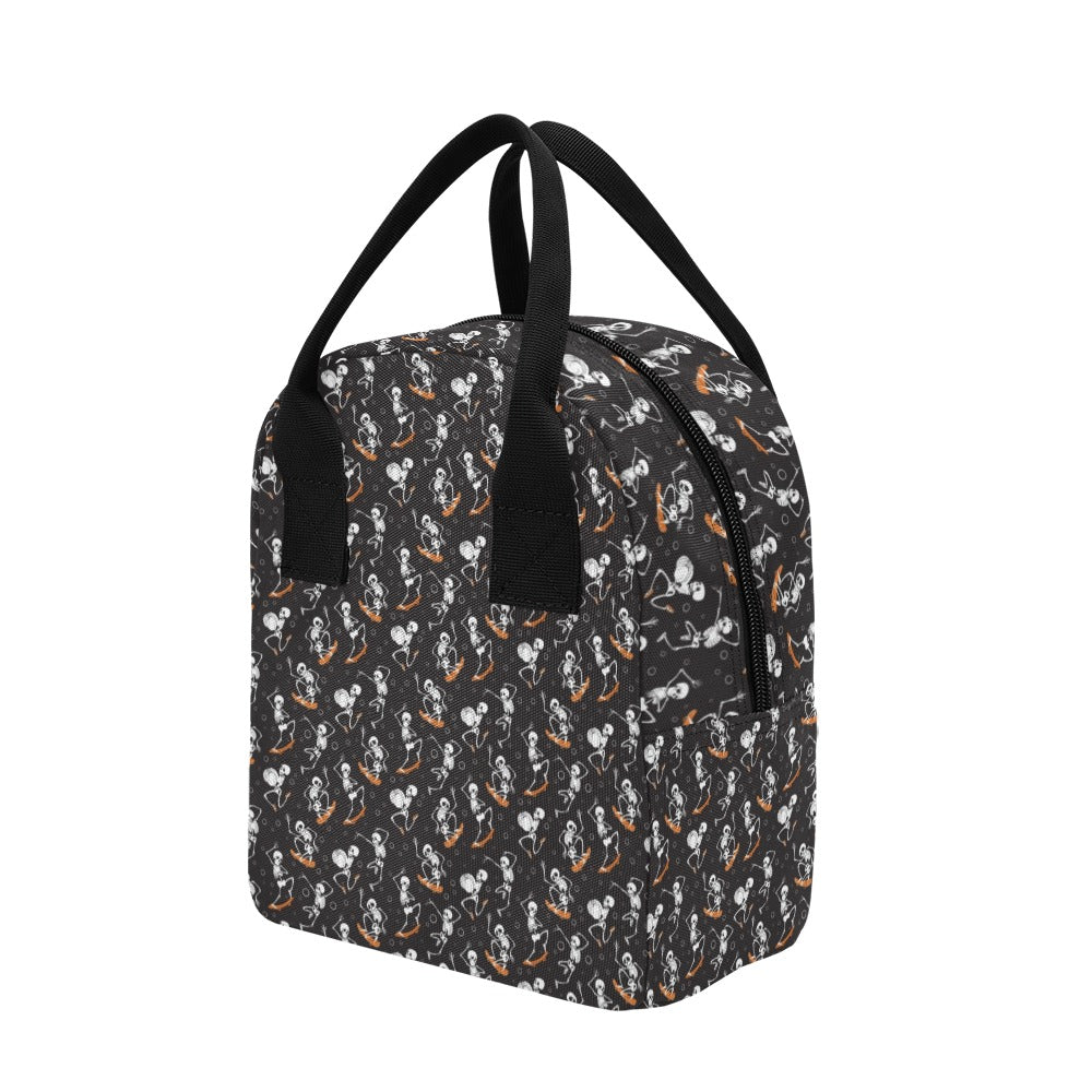 Skateboard With Skeleton Print Design LKS303 Insulated Lunch Bag