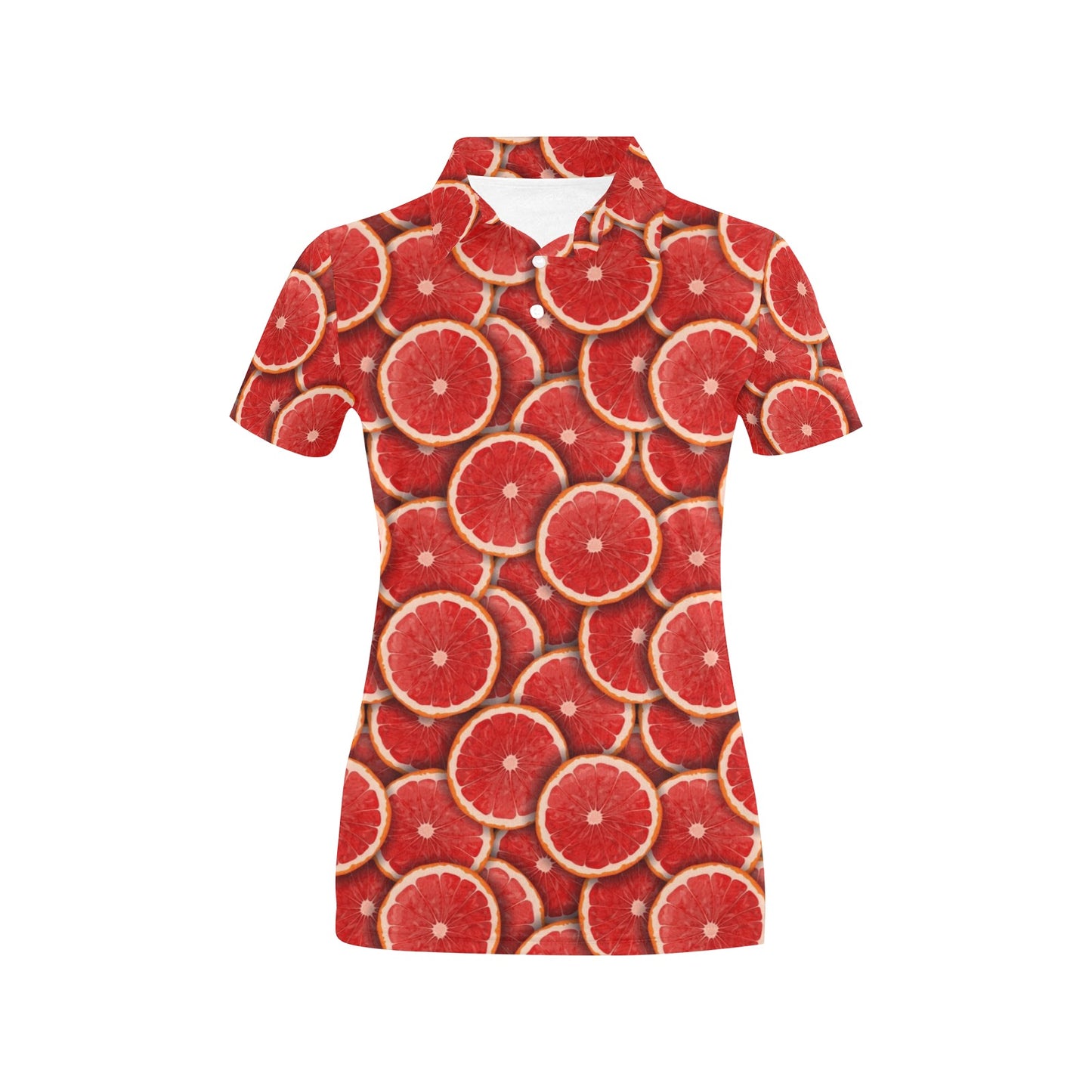 Grapefruit Pattern Print Design GF05 Women's Polo Shirt