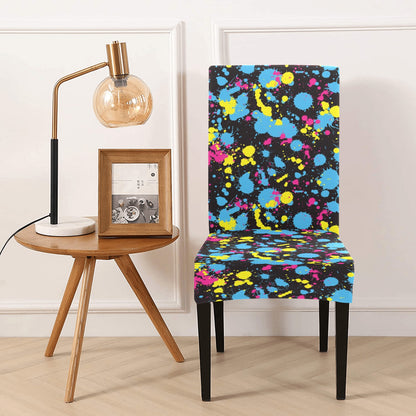 Splatter Colorful Print Design LKS301 Dining Chair Slipcover