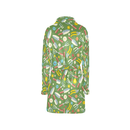Gardening Pattern Print Design G06 Women's Fleece Robe