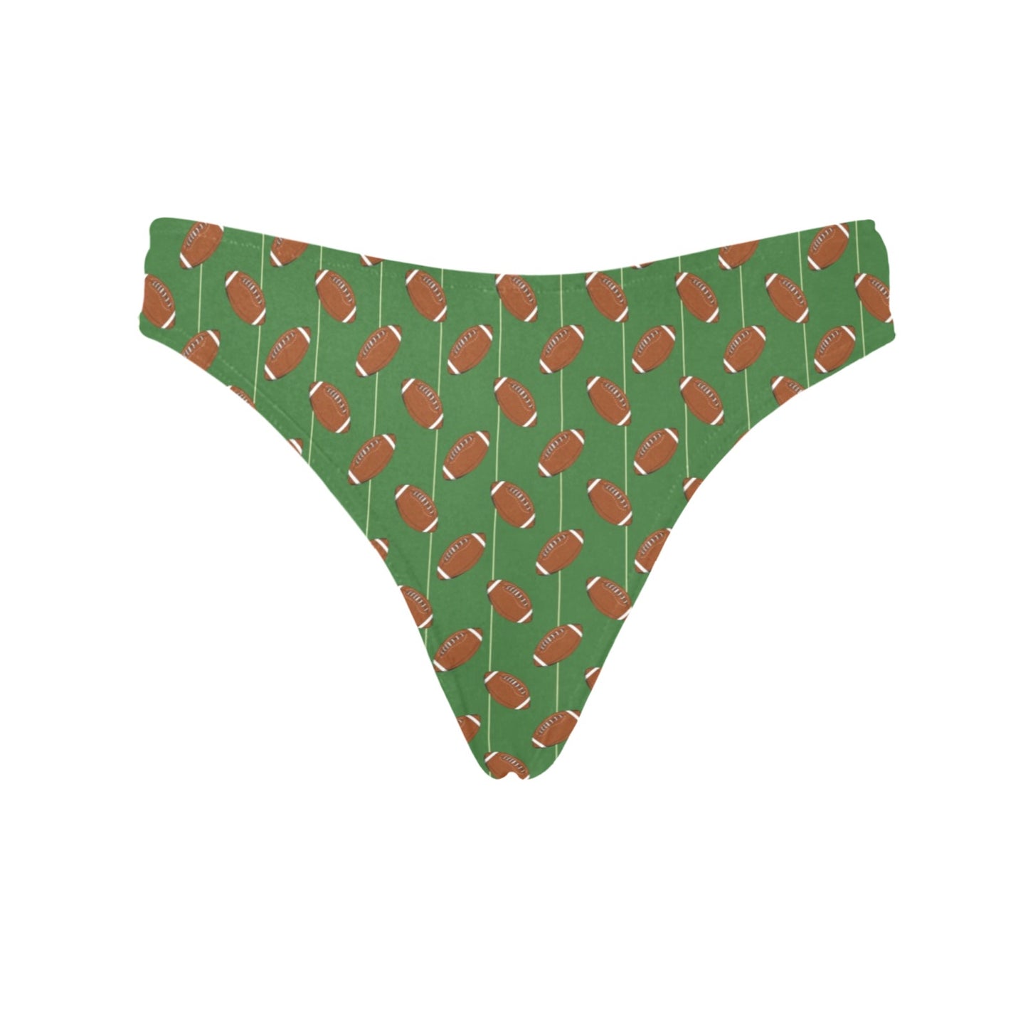 American Football on Field Themed Women's Thongs