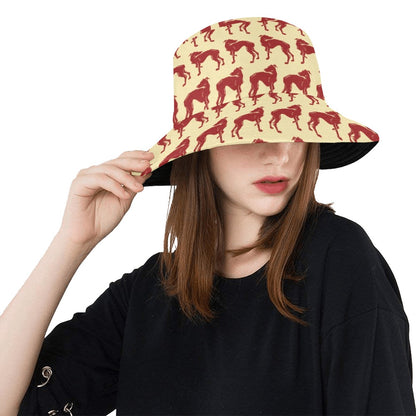 Whippets Print Design LKS301 Unisex Bucket Hat