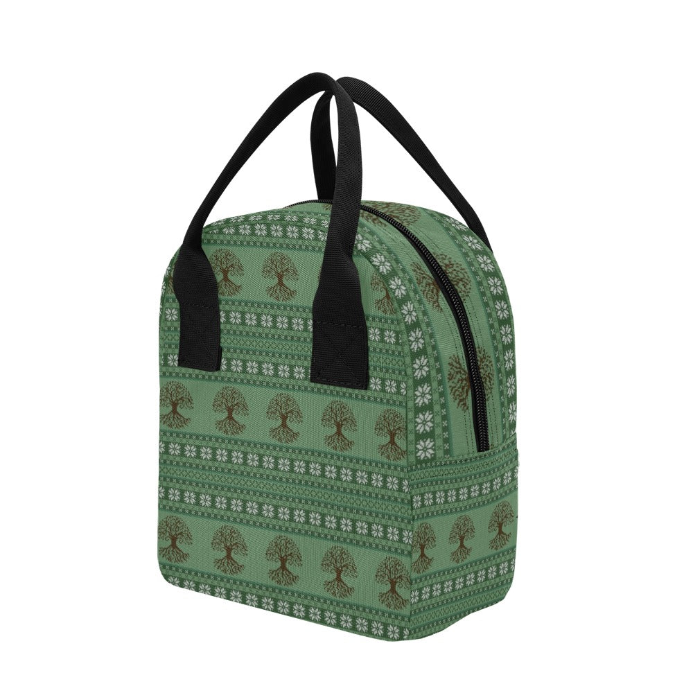 Tree Of Life Knit Style Print Design LKS301 Insulated Lunch Bag