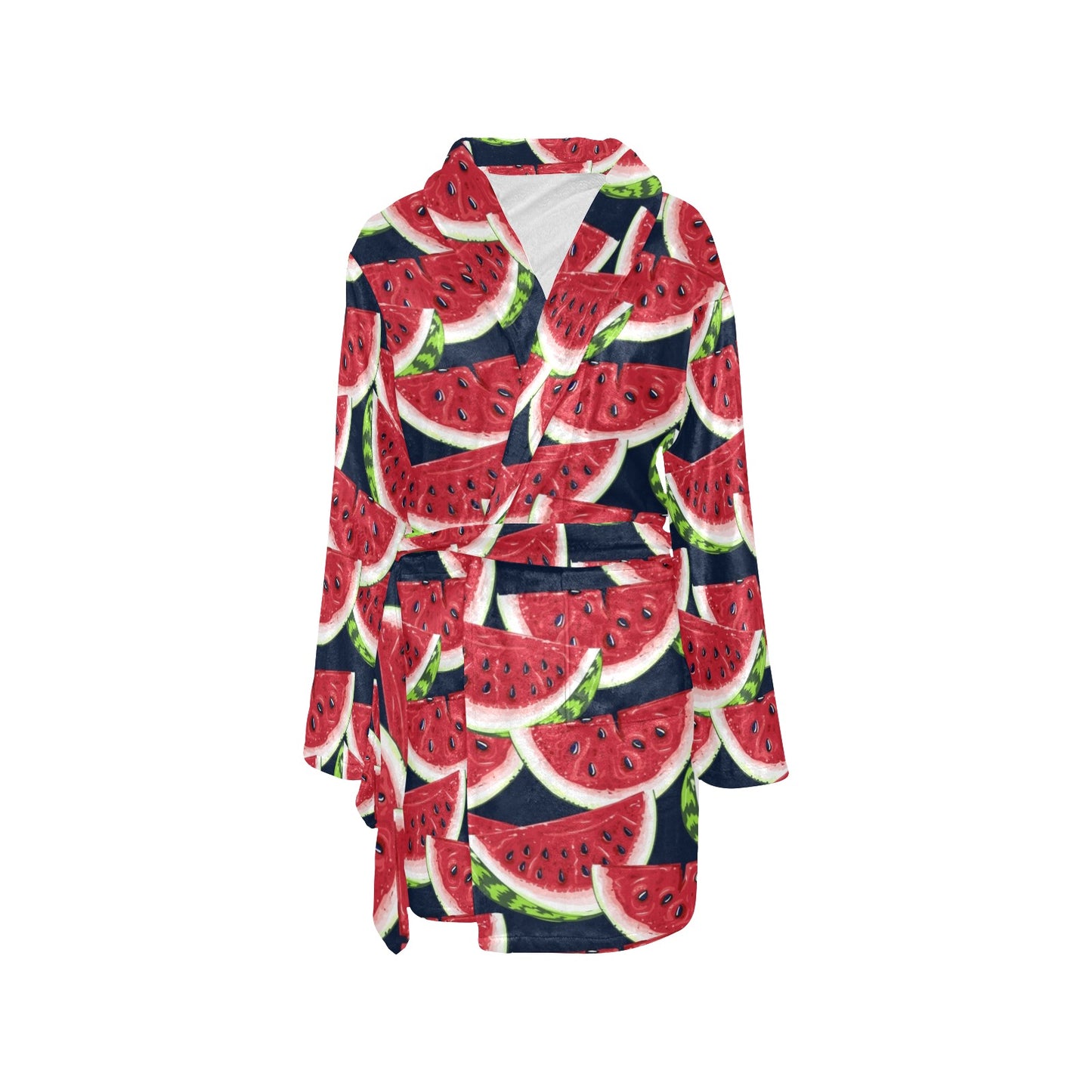 Watermelon Pattern Print Design WM011 Women's Fleece Robe
