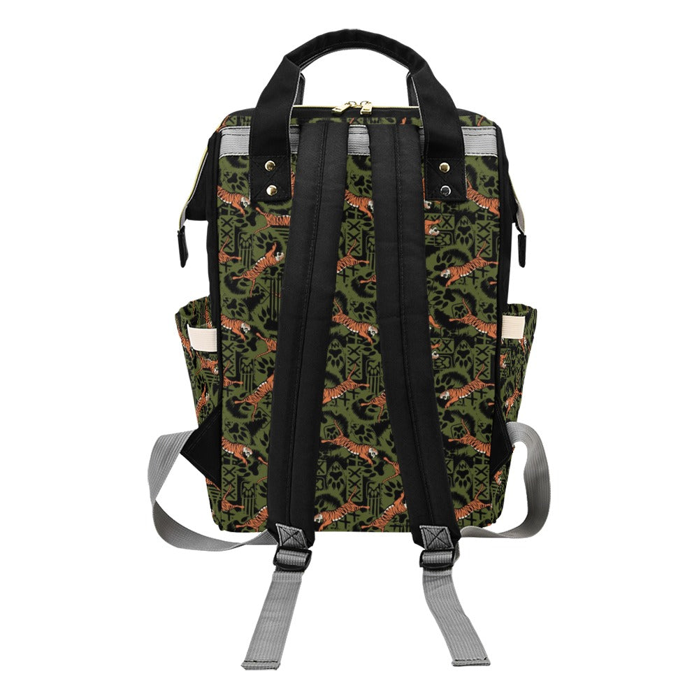 Tiger Pattern Print Design LKS303 Diaper Bag Backpack
