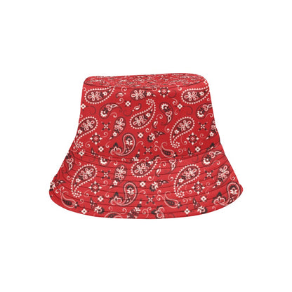 Bandana Paisley Red Print Design LKS3011 Unisex Bucket Hat