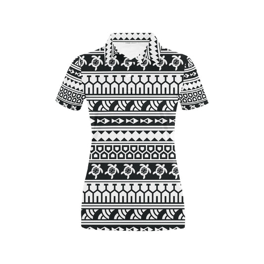 Samoan Pattern Print Design LKS303 Women's Polo Shirt