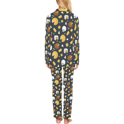 Cheese Pattern Print Design 03 Women's Long Pajama Set