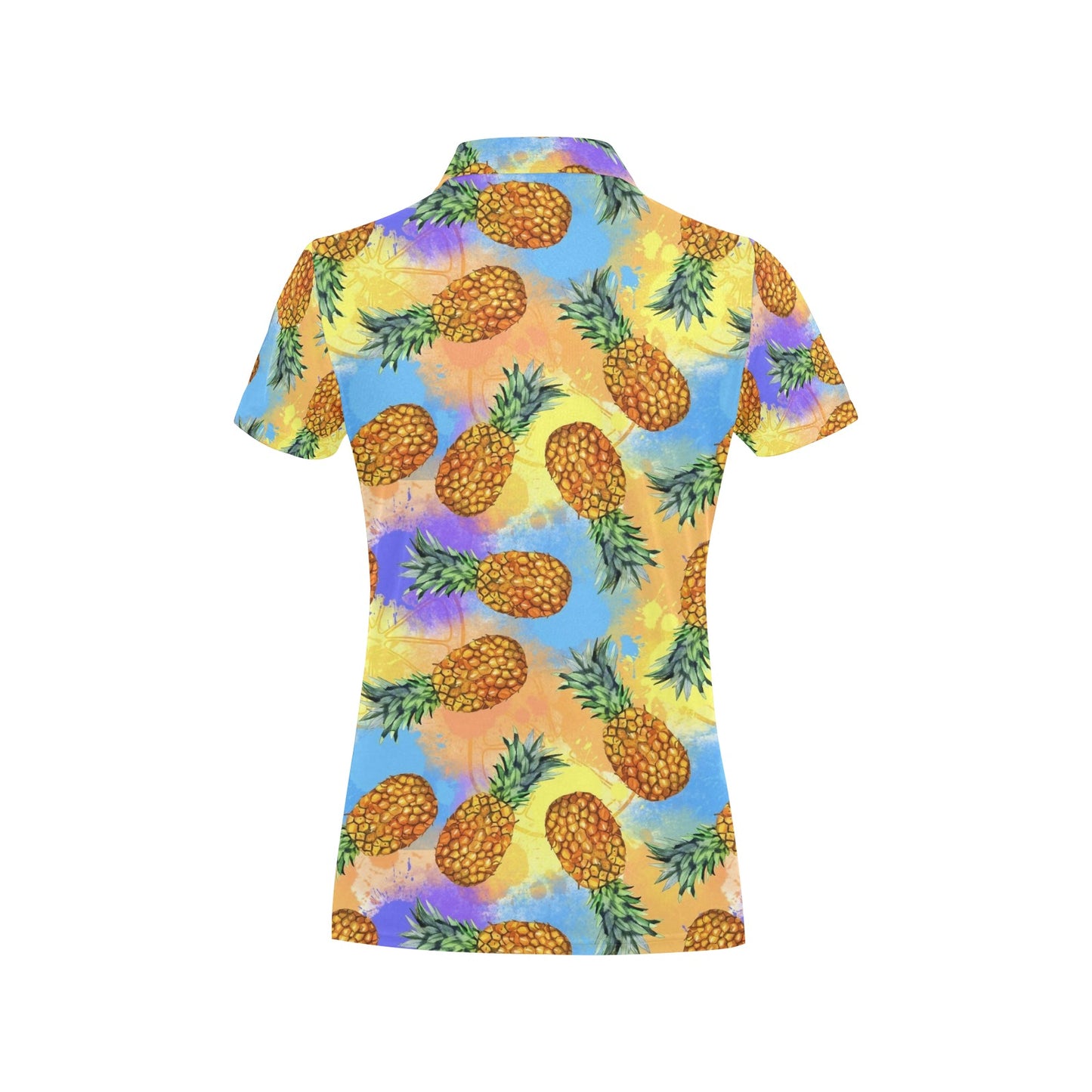 Pineapple Pattern Print Design PP09 Women's Polo Shirt