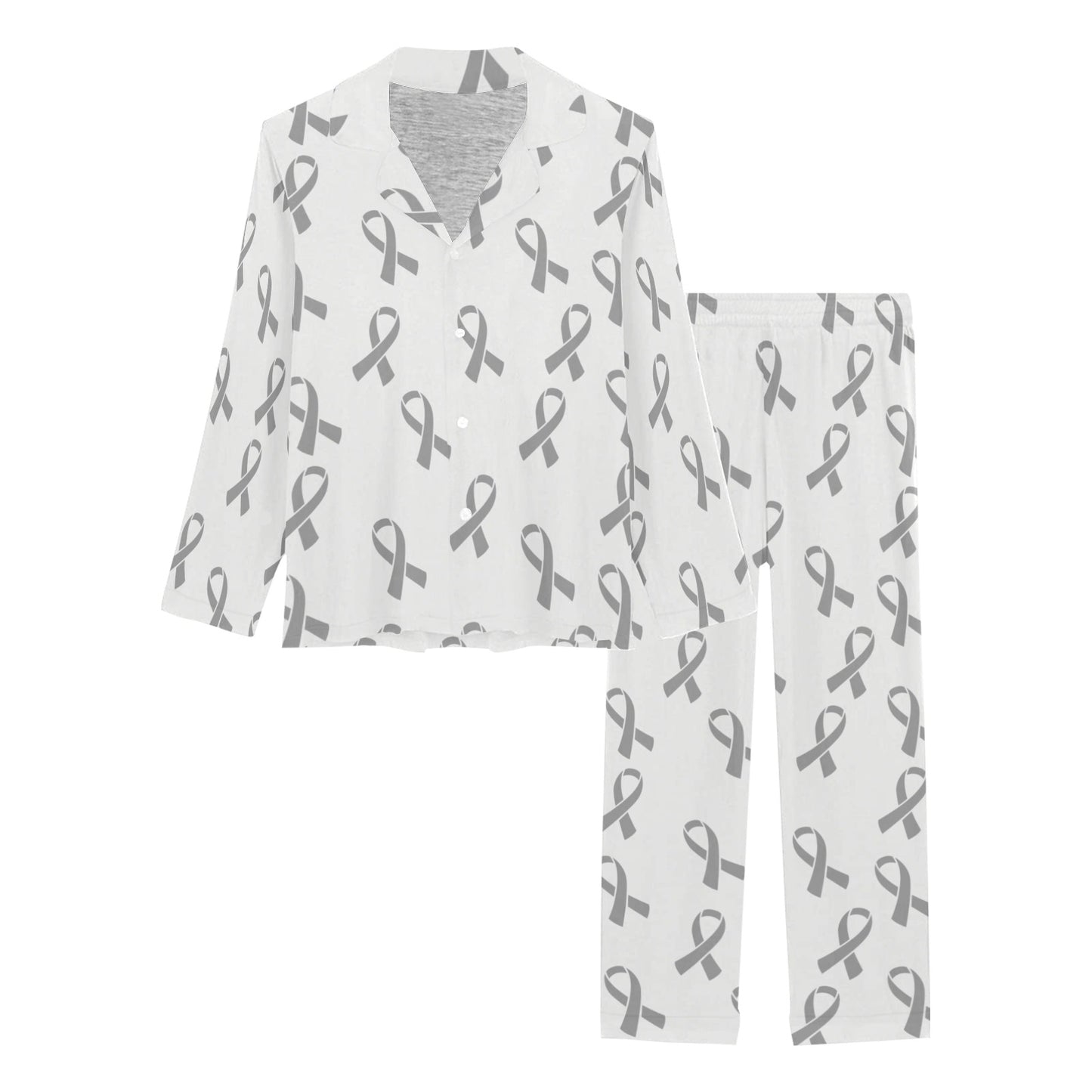 Brain cancer Pattern Print Design 01 Women's Long Pajama Set