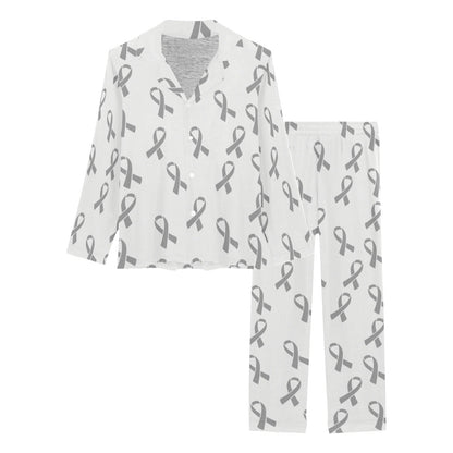 Brain cancer Pattern Print Design 01 Women's Long Pajama Set