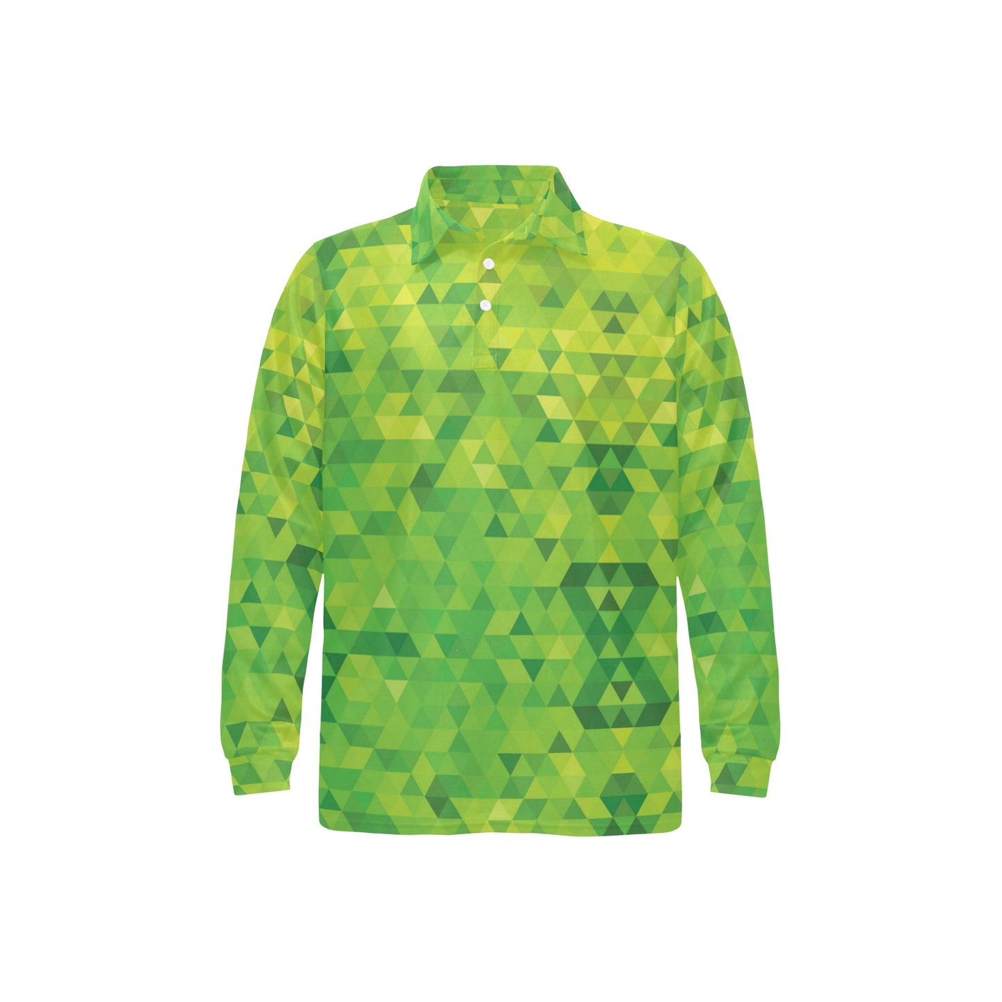 Geometric Print Design LKS402 Long Sleeve Polo Shirt For Men's