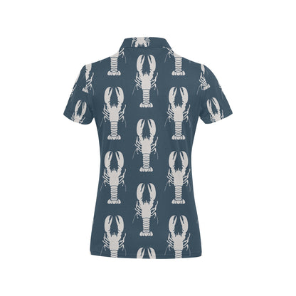 Lobster Pattern Print Design 02 Women's Polo Shirt
