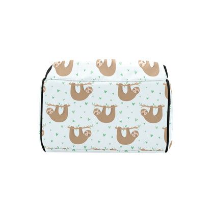 Sloth Print Design LKS308 Diaper Bag Backpack
