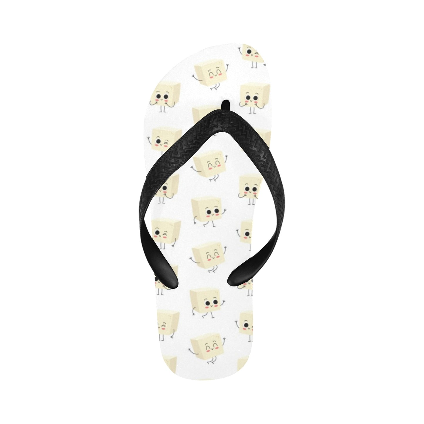 Tofu Print Design LKS301 Flip Flops