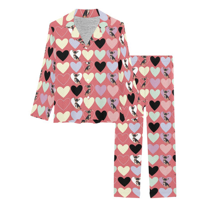 Chihuahua Pattern Print Design 01 Women's Long Pajama Set
