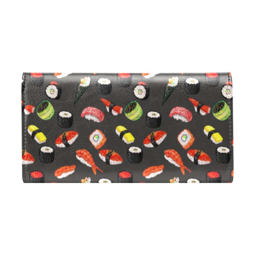 Sushi Design Print Women's Trifold Wallet
