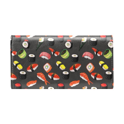 Sushi Design Print Women's Trifold Wallet