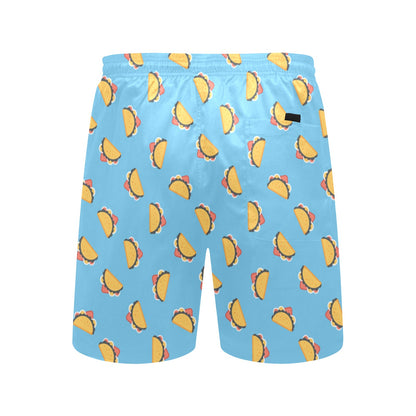 Taco Print Design LKS301 Men's Swim Trunks Beach Shorts