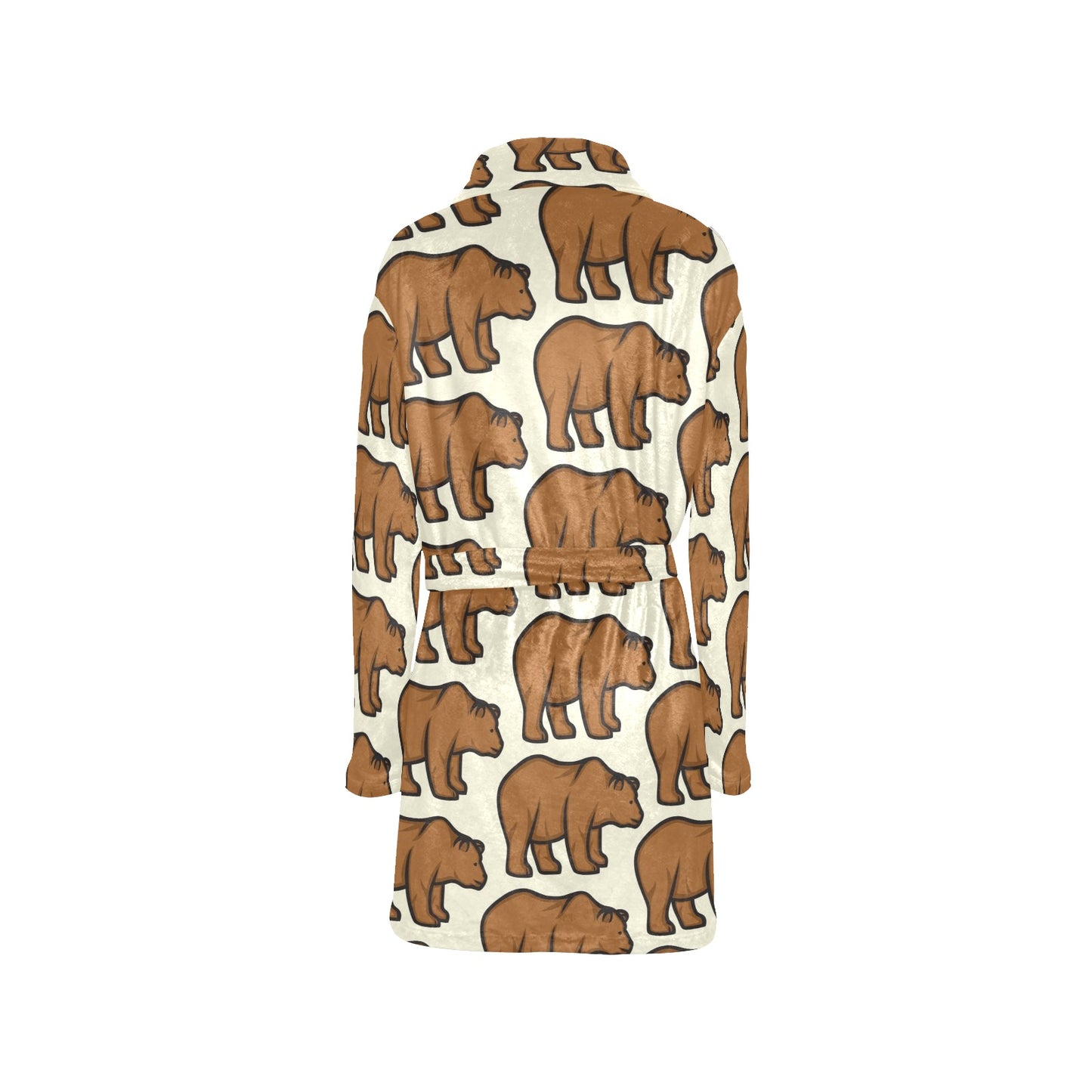 Bear Pattern Print Design BE05 Women's Fleece Robe