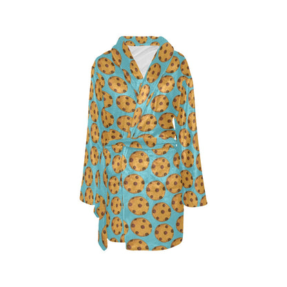 Cookie Pattern Print Design 01 Women's Fleece Robe