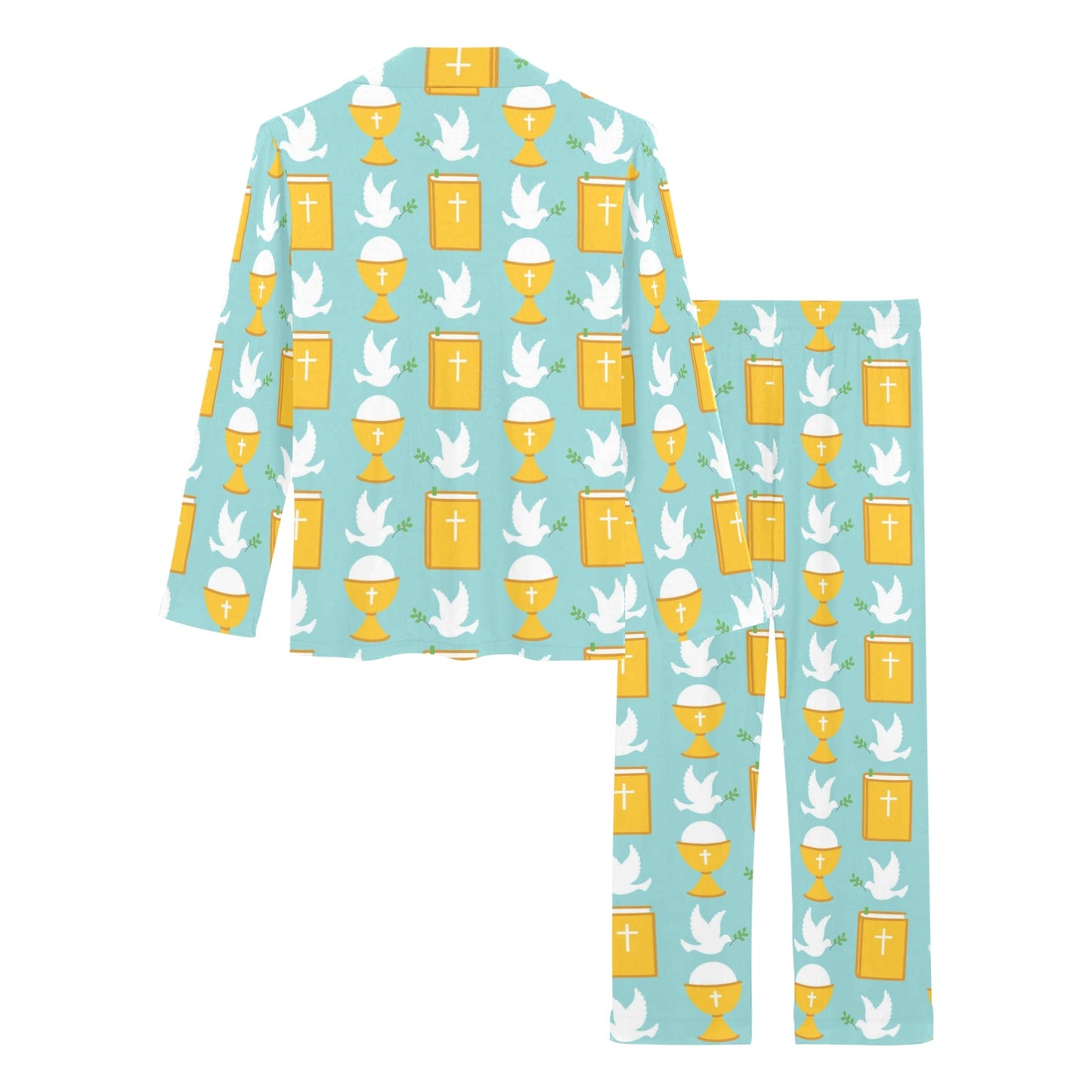 Christian Pattern Print Design 02 Women's Long Pajama Set