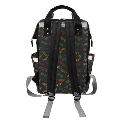 Skateboard Print Design LKS301 Diaper Bag Backpack