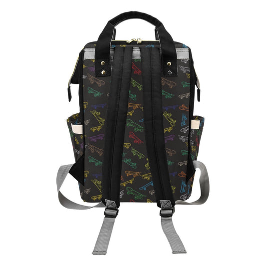 Skateboard Print Design LKS301 Diaper Bag Backpack