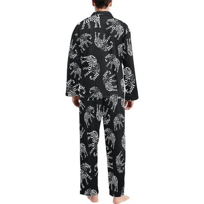 Elephant Tribal Men's Long Pajama Set