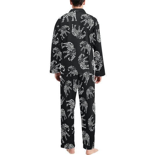 Elephant Tribal Men's Long Pajama Set