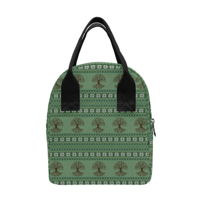 Tree Of Life Knit Style Print Design LKS301 Insulated Lunch Bag