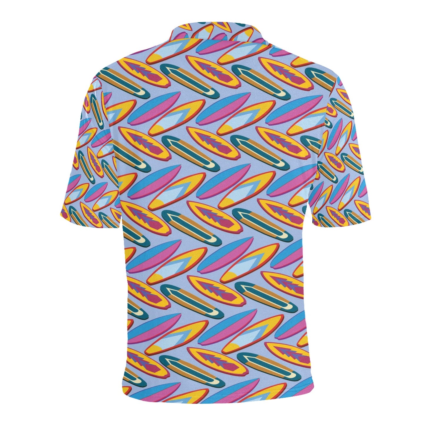 Surfboard Pattern Print Design LKS303 Men Polo Shirt