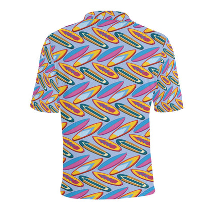 Surfboard Pattern Print Design LKS303 Men Polo Shirt