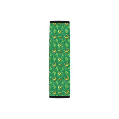 Shamrock With Horse Shoes Print Design LKS305 Car Seat Belt Cover