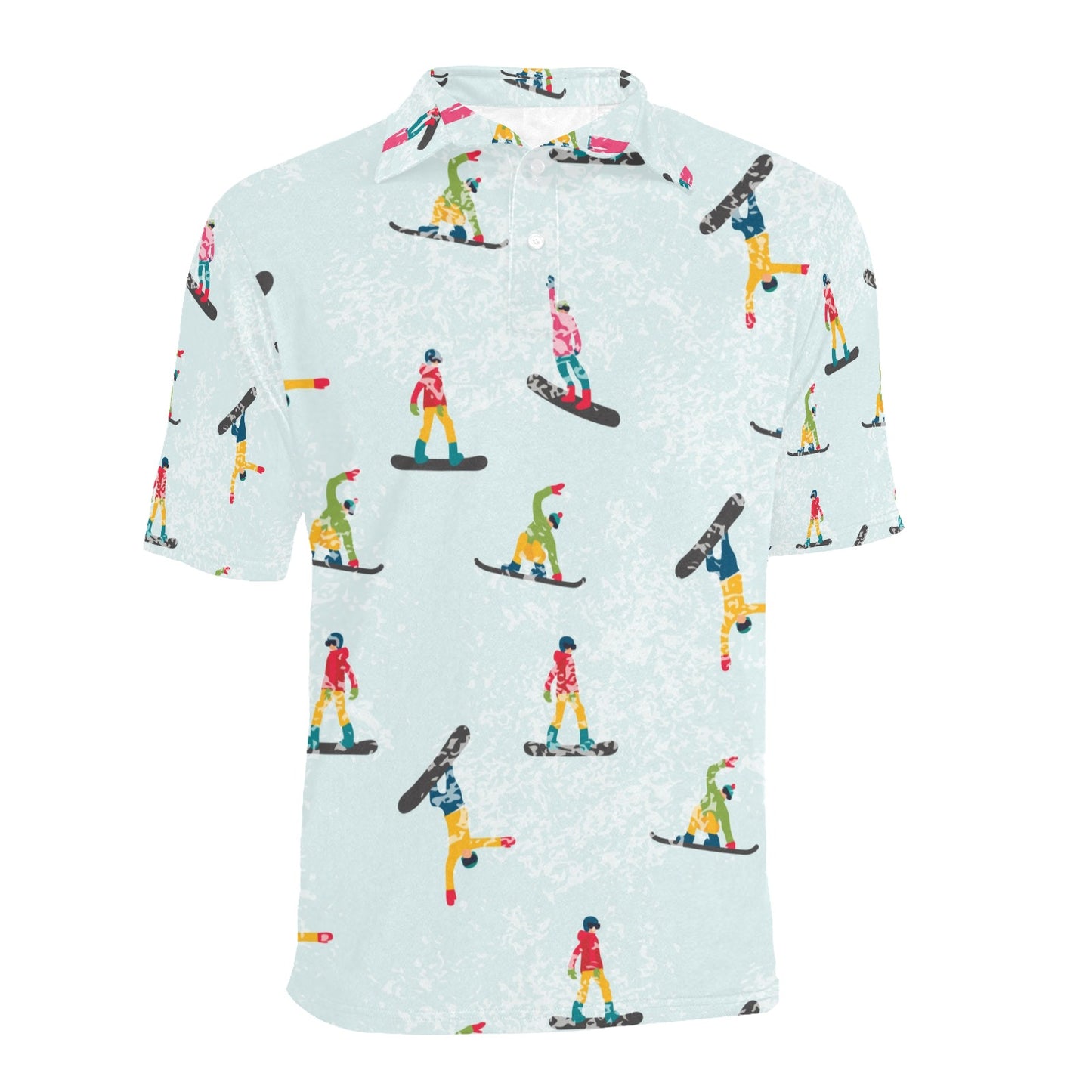 Snowboard Print Design LKS304 Men Polo Shirt