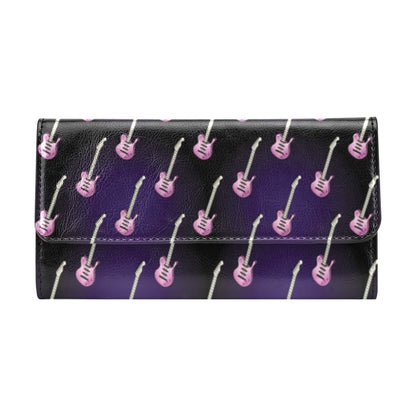 Electric Guitar Print Design LKS405 Women's Trifold Wallet