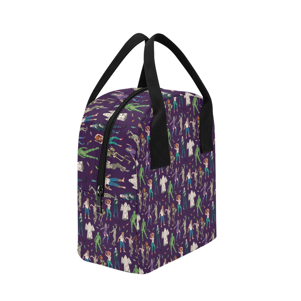 Creepy Zombie Print Design LKS302 Insulated Lunch Bag